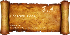 Bartsch Ádám névjegykártya